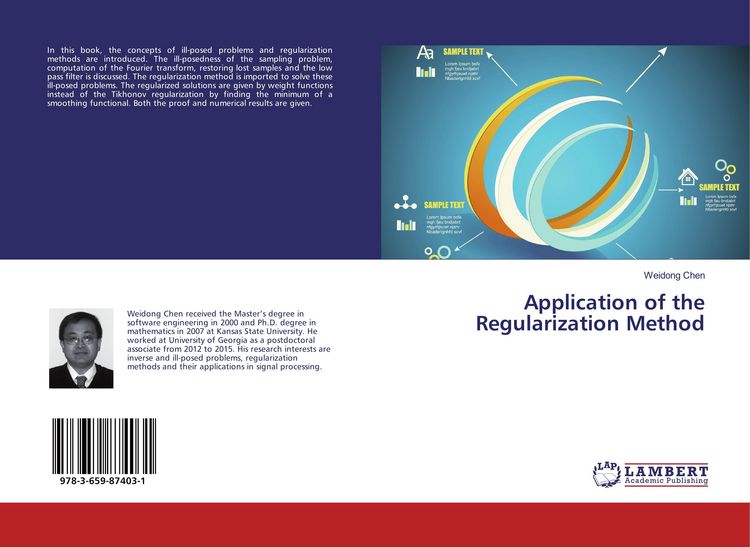 Produktbild: Application of the Regularization Method