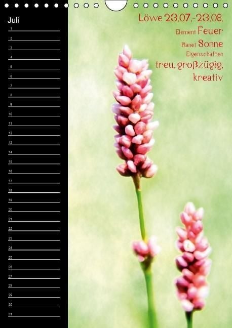Produktbild: Naturbilder mit Sternzeichen / Geburtstagskalender (Wandkalender immerw&auml;hrend DIN A4 hoch)