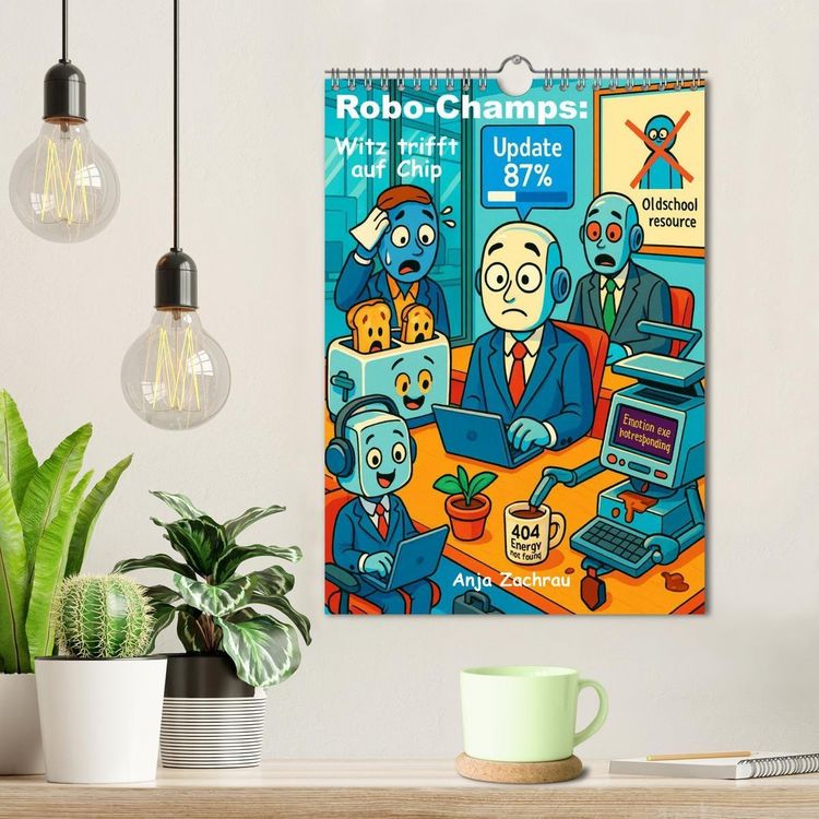 Produktbild: Robo-Champs: Witz trifft auf Chip (Wandkalender 2026 DIN A4 hoch), CALVENDO Monatskalender