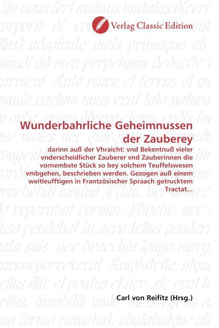 Produktbild: Wunderbahrliche Geheimnussen der Zauberey