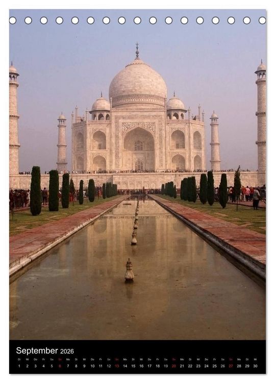 Produktbild: Taj Mahal - Monument der Liebe (Tischkalender 2026 DIN A5 hoch), CALVENDO Monatskalender