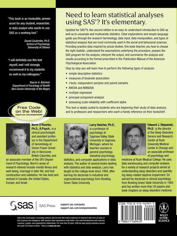 Produktbild: SAS Univariate and Multivariate 2e