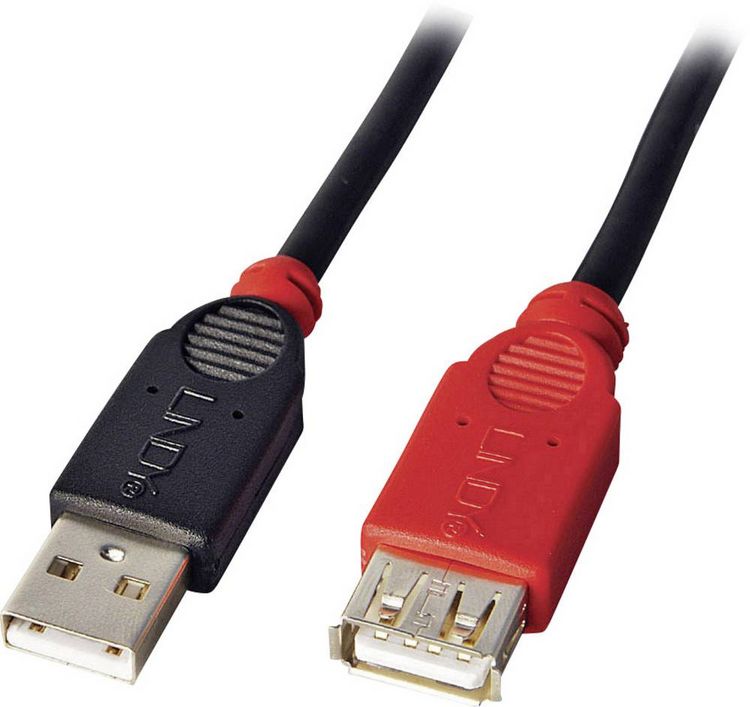 Produktbild: LINDY USB-Kabel USB 2.0 USB-A Stecker, USB-A Buchse 5.00m Schwarz 42817