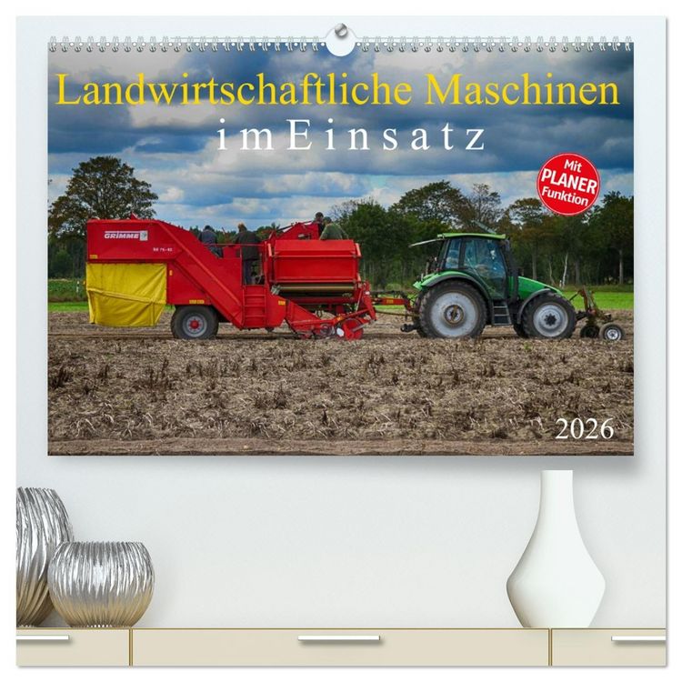 Produktbild: Landwirtschaftliche Maschinen im Einsatz (hochwertiger Premium Wandkalender 2026 DIN A2 quer), Kunstdruck in Hochglanz