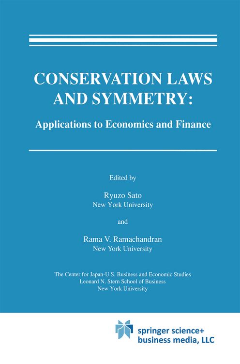 Produktbild: Conservation Laws and Symmetry: Applications to Economics and Finance