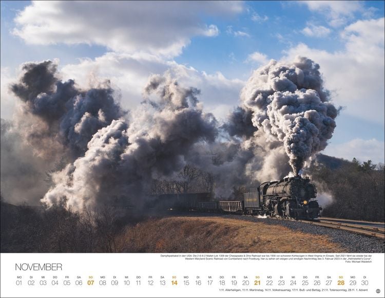 Produktbild: Feurige Dampfloks Posterkalender 2027