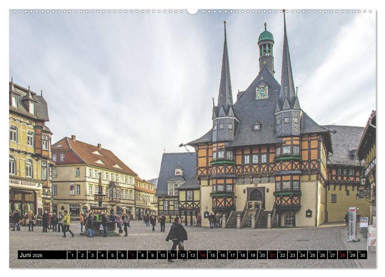 Produktbild: Wernigerode - Fachwerkstadt am Harz (hochwertiger Premium Wandkalender 2026 DIN A2 quer), Kunstdruck in Hochglanz
