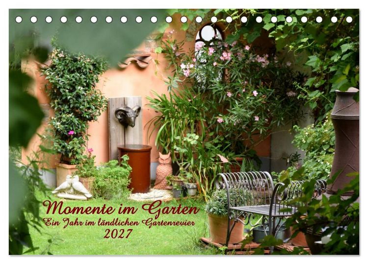 Produktbild: Momente im Garten (Tischkalender 2027 DIN A5 quer), CALVENDO Monatskalender