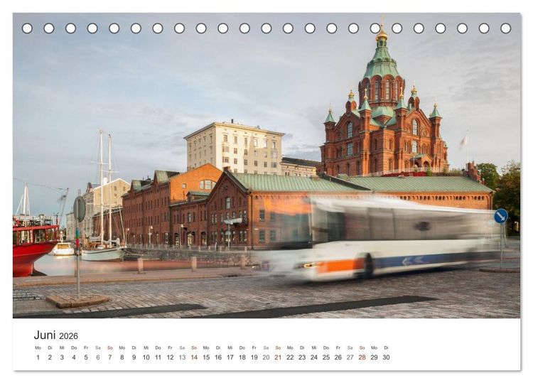 Produktbild: Helsinki - Hauptstadt am Finnischen Meerbusen (Tischkalender 2026 DIN A5 quer), CALVENDO Monatskalender