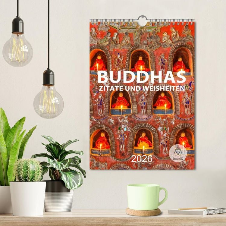 Produktbild: Buddhas Zitate und Weisheiten (Wandkalender 2026 DIN A4 hoch), CALVENDO Monatskalender