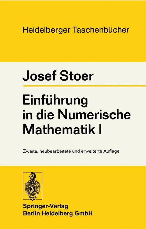 Produktbild: Einf&uuml;hrung in die Numerische Mathematik I