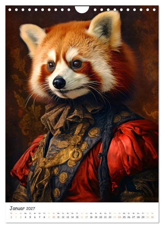Produktbild: Tierische Kunst - Eine Sammlung von Renaissance-Gem&auml;lden mit tierischen Motiven (Wandkalender 2027 DIN A4 hoch), CALVENDO Monatskalender
