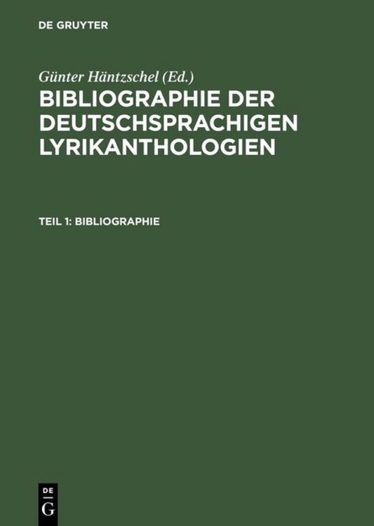 Produktbild: Teil 1: Bibliographie; Teil 2: Register