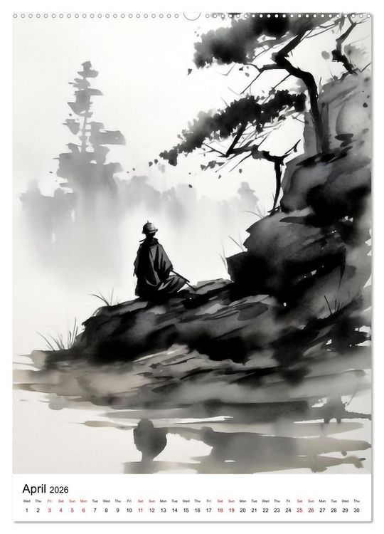 Produktbild: Zen Serenity (High Quality Premium Wall Calendar 2026 DIN A2 portrait),CALVENDO 12 Month Wall Calendar