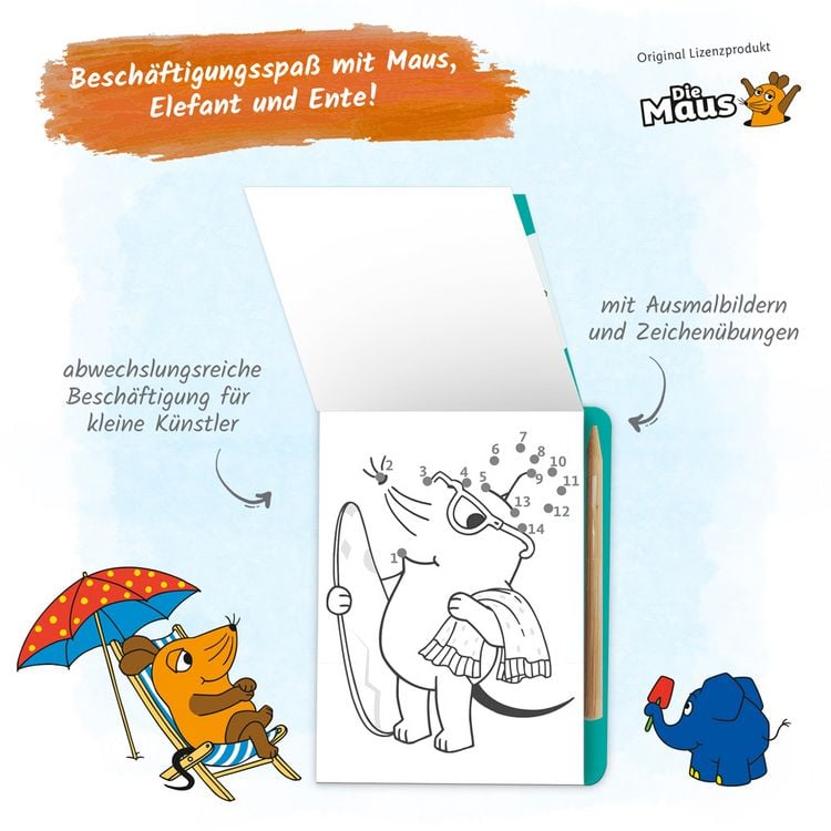 Produktbild: Tr&ouml;tsch Die Maus Mini-Kratzblock Kritzelspa&szlig; Im Urlaub