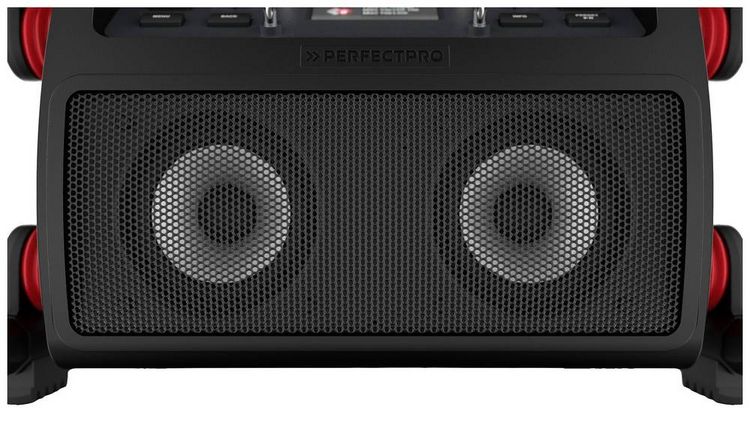 Produktbild: PerfectPro RockPro Baustellenradio DAB+, UKW AUX, Bluetooth&reg;, USB Akku-Ladefunktion, spritzwassergesch&uuml;tzt, staubdicht, sto&szlig;fest