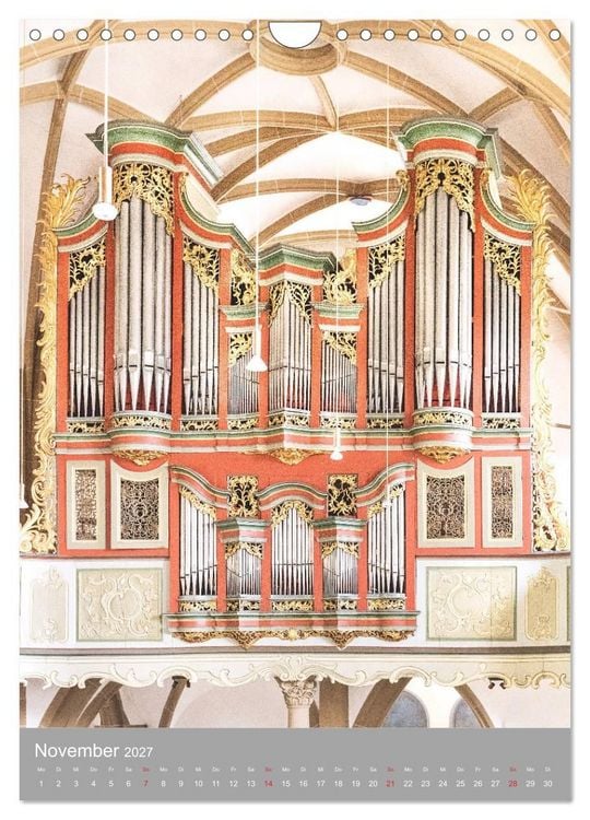 Produktbild: Barock Orgeln, K&ouml;niginnen der Instrumente (Wandkalender 2027 DIN A4 hoch), CALVENDO Monatskalender