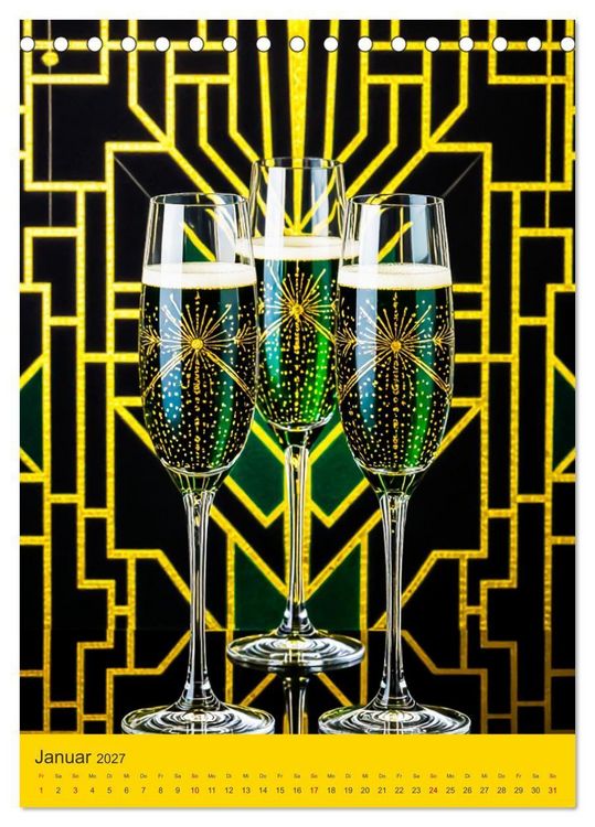 Produktbild: Art Deco Luxury &ndash; Golden Twenties (Tischkalender 2027 DIN A5 hoch), CALVENDO Monatskalender