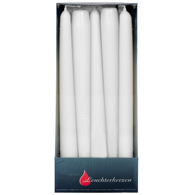 Produktbild: Leuchterkerzen wei&szlig; 22x240mm 10 St&uuml;ck