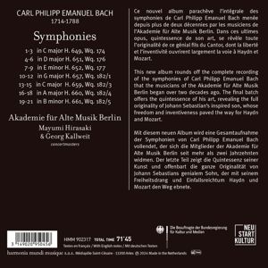 Produktbild: C.P.E. Bach: Symphonies - From Berlin to Hamburg