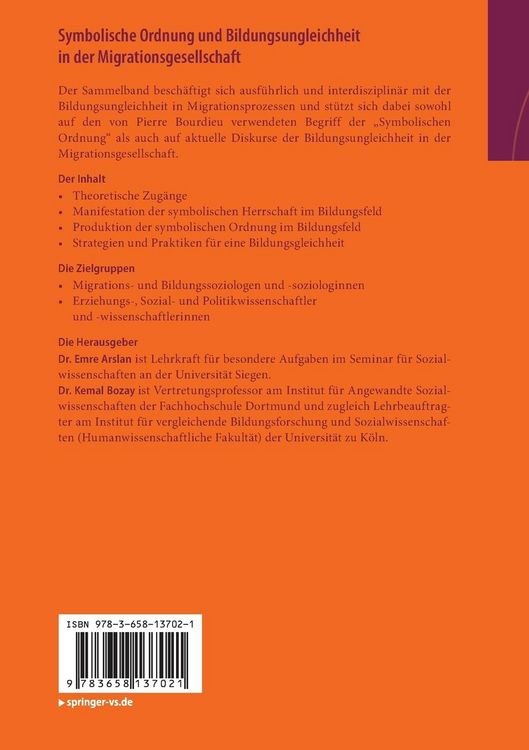 Produktbild: Symbolische Ordnung und Bildungsungleichheit in der Migrationsgesellschaft
