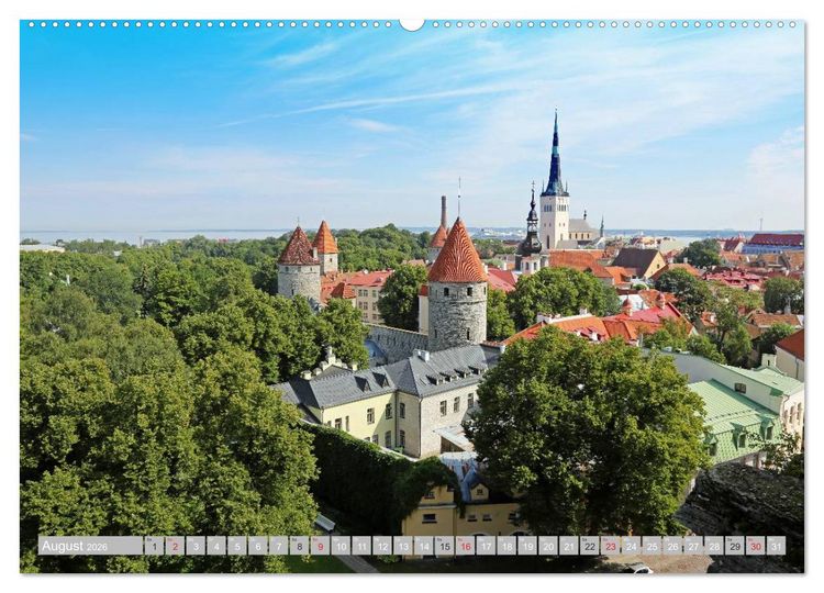 Produktbild: Die Altstadt von Tallinn (hochwertiger Premium Wandkalender 2026 DIN A2 quer), Kunstdruck in Hochglanz