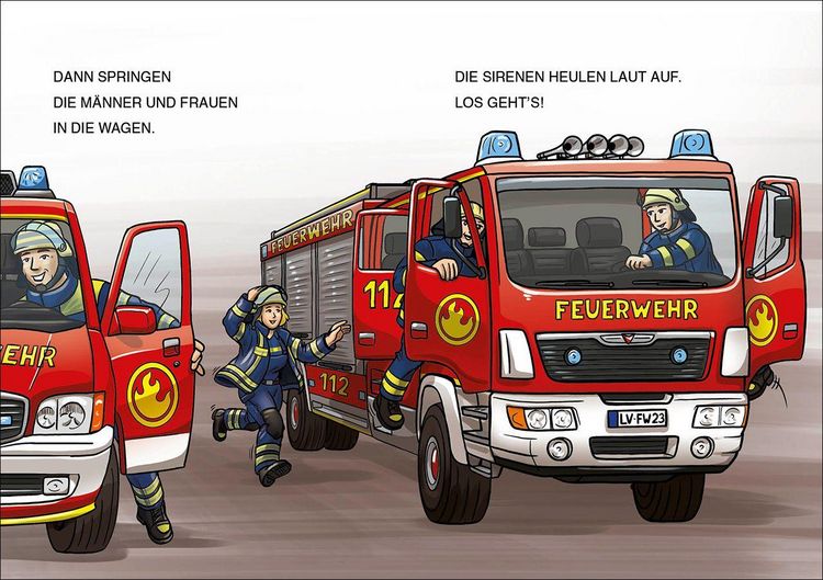Produktbild: Lesel&ouml;wen 1. Klasse - Achtung, Feuerwehr im Einsatz! (Gro&szlig;buchstabenausgabe)