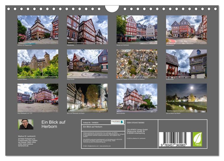 Produktbild: Ein Blick auf Herborn (Wandkalender 2026 DIN A4 quer), CALVENDO Monatskalender