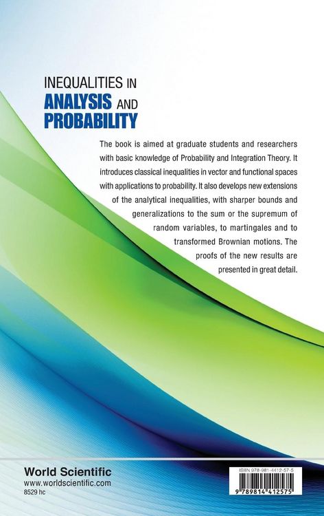 Produktbild: Inequalities in Analysis and Probability