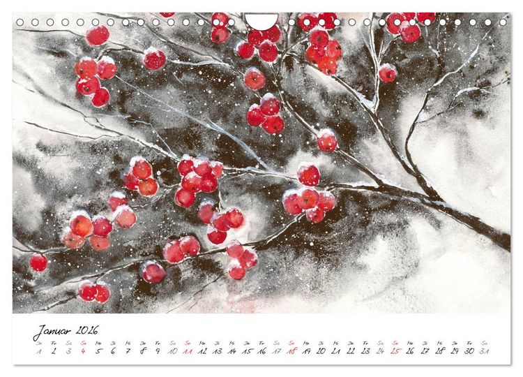 Produktbild: Blumen Bl&uuml;ten Aquarelle (Wandkalender 2026 DIN A4 quer), CALVENDO Monatskalender