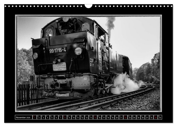Produktbild: Unter Dampf - Mit der Pre&szlig;nitztalbahn durchs Erzgebirge (Wandkalender 2026 DIN A3 quer), CALVENDO Monatskalender