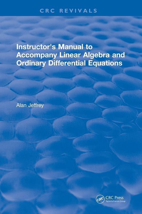 Produktbild: Instructors Manual to Accompany Linear Algebra and Ordinary Differential Equations