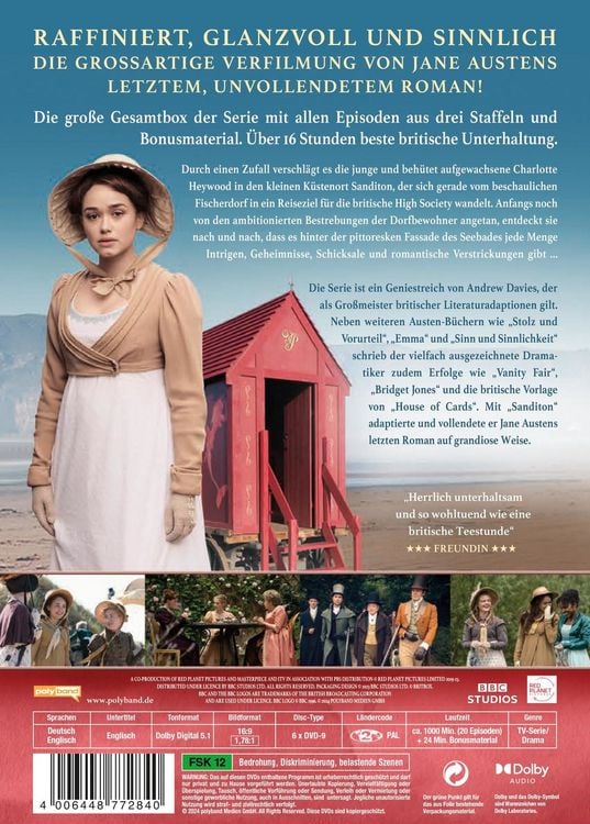 Produktbild: Sanditon - Die komplette Serie - In Erstauflage inkl. 3 Fan-Postkarten [6 DVDs]