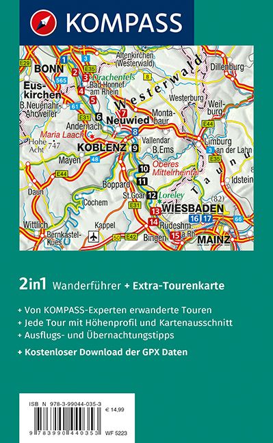 Produktbild: KOMPASS Wanderf&uuml;hrer Rheinsteig