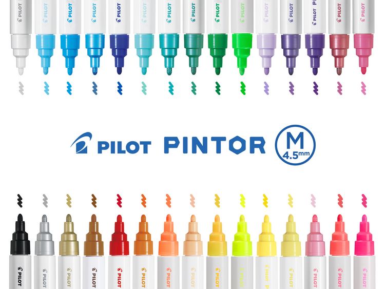 Produktbild: PILOT Kreativmarker PINTOR 4.5 (M) 6er Set Neon