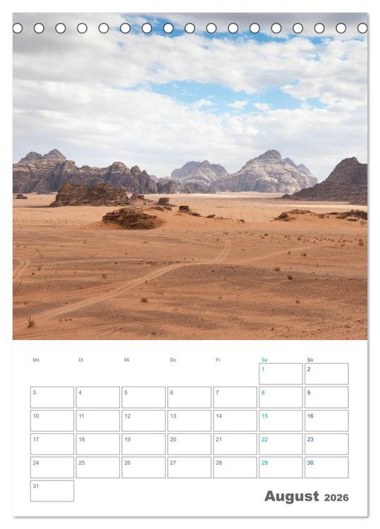 Produktbild: Jordanien ein Schatz im Orient (Tischkalender 2026 DIN A5 hoch), CALVENDO Monatskalender
