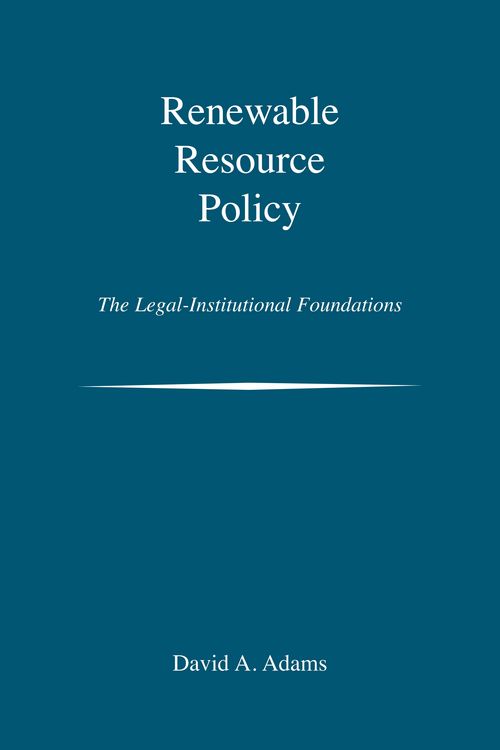 Produktbild: Renewable Resource Policy