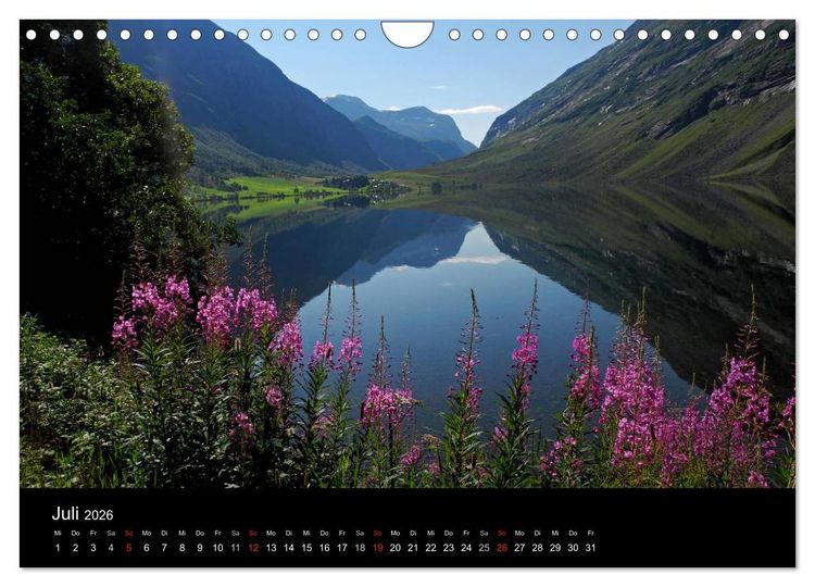 Produktbild: Norwegische Lichtblicke (Wandkalender 2026 DIN A4 quer), CALVENDO Monatskalender