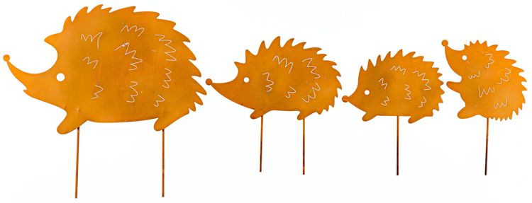 Gartenstecker "Igelfamilie" 4er-Set