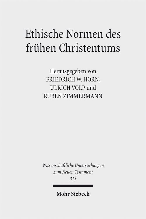 Produktbild: Ethische Normen des fr&uuml;hen Christentums
