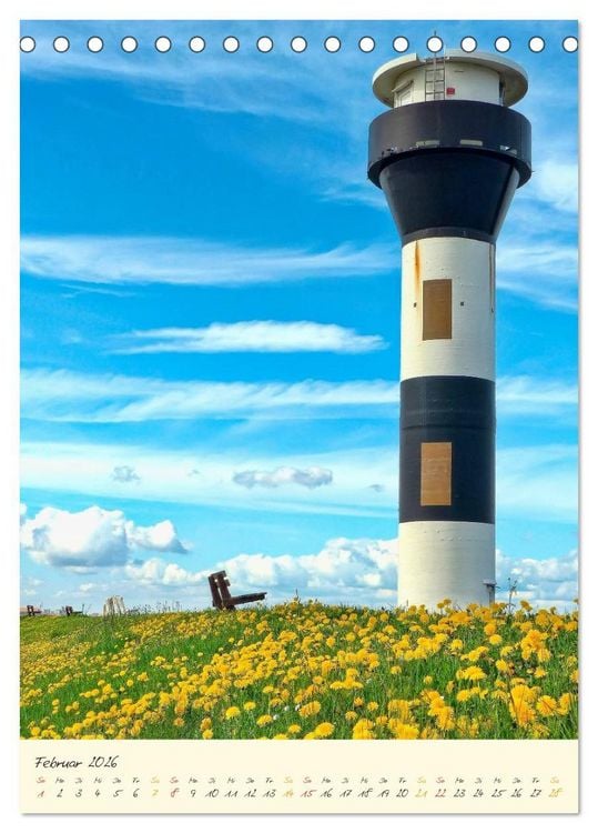 Produktbild: Norddeutsche Leuchtt&uuml;rme - maritime Wegweiser (Tischkalender 2026 DIN A5 hoch), CALVENDO Monatskalender
