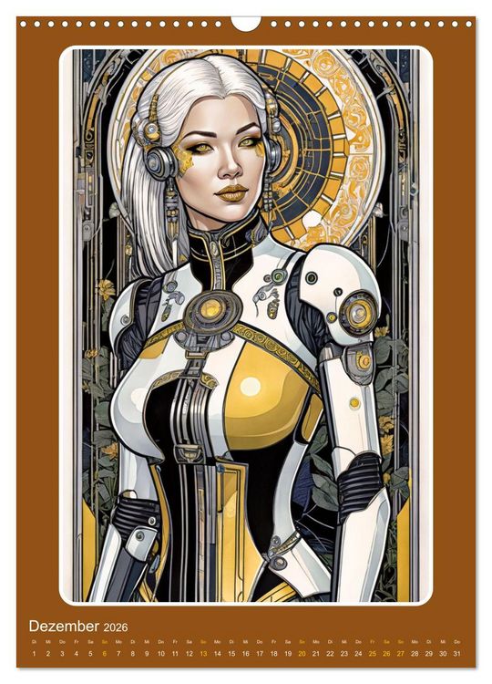 Produktbild: Weibliche Roboter (Wandkalender 2026 DIN A3 hoch), CALVENDO Monatskalender