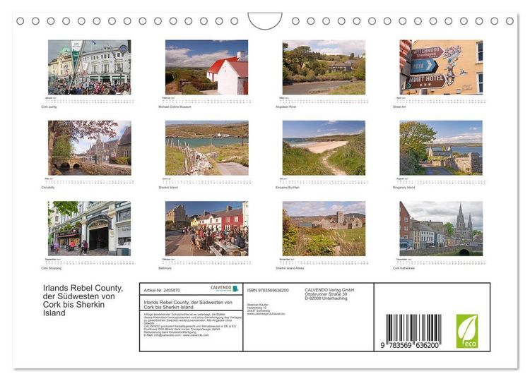 Produktbild: Irlands Rebel County, der S&uuml;dwesten von Cork bis Sherkin Island (Wandkalender 2027 DIN A4 quer), CALVENDO Monatskalender
