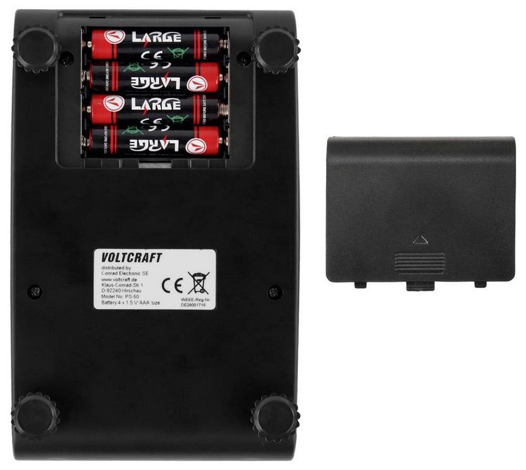 Produktbild: VOLTCRAFT PS-50 Pr&auml;zisionswaage W&auml;gebereich (max.) 50 g Ablesbarkeit 0.001 g batteriebetrieben, &uuml;ber USB Schwarz