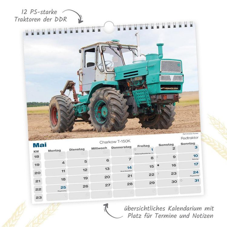 Trötsch Technikkalender DDR-Traktoren 2026