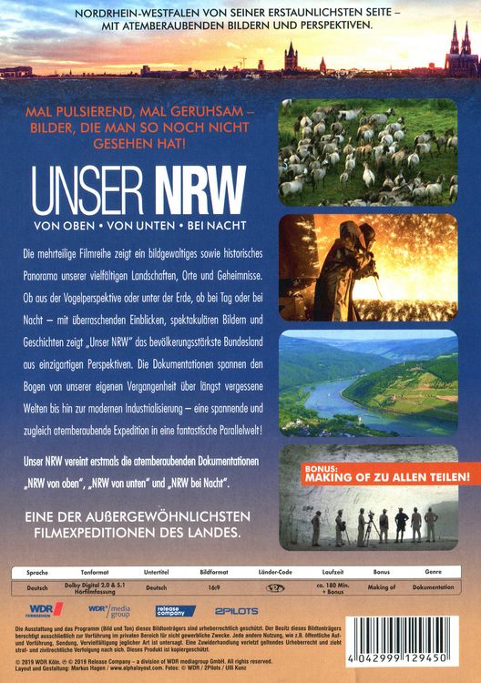 Produktbild: Unser NRW (NRW von oben, von unten und bei Nacht) [2 DVDs]