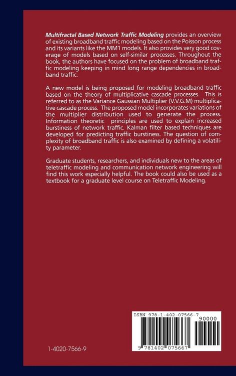 Produktbild: Multifractal Based Network Traffic Modeling