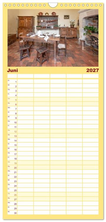 Produktbild: Familienplaner 2027 - F&uuml;rstliche K&uuml;chen und Tafeln mit 5 Spalten (Wandkalender, 21 x 45 cm) CALVENDO
