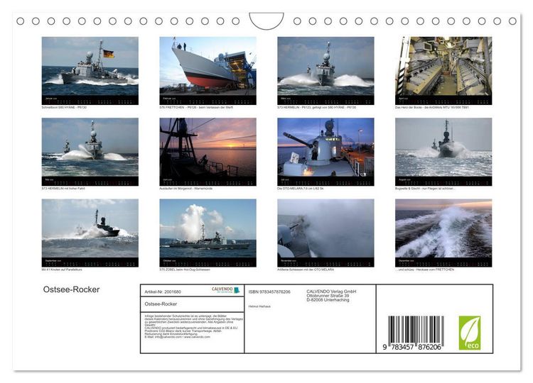 Produktbild: Ostsee-Rocker (Wandkalender 2026 DIN A4 quer), CALVENDO Monatskalender