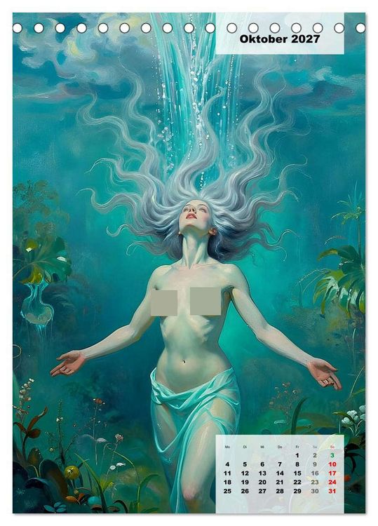 Produktbild: Entbl&ouml;&szlig;te Epochen &ndash; Surrealismus (Tischkalender 2027 DIN A5 hoch), CALVENDO Monatskalender